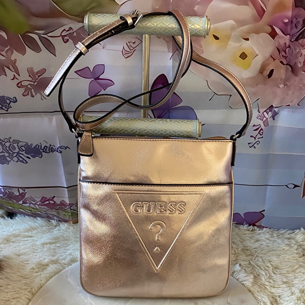 GUESS Metallic Rose Crossbody Bag
